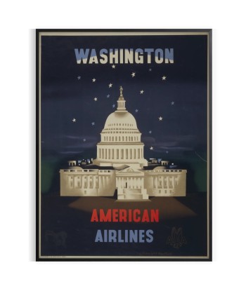 Washington American Airlines Vintage Poster solde