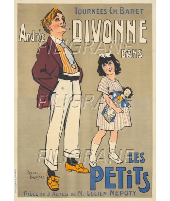 SPECTACLE Andrée DIVONNE LES PETITS Rcpv-POSTER/REPRODUCTION d1 AFFICHE VINTAGE de technologie