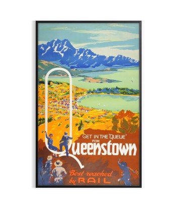 Rail Queenstown Vintage Poster 2 - 3 jours ouvrés.