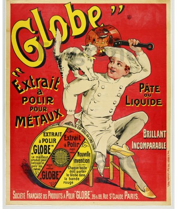 PâTE GLOBE MéTAUX Rvin-POSTER/REPRODUCTION  d1 AFFICHE VINTAGE Livraison rapide