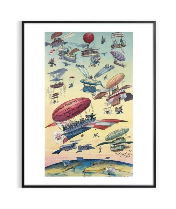 Flying Wagon Vintage Travel Poster la chaussure