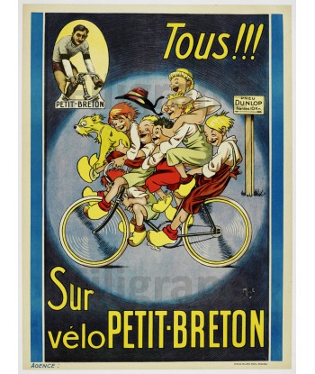 PETIT BRETON VéLO/CYCLES Rlao-POSTER/REPRODUCTION  d1 AFFICHE VINTAGE une grave pollution 