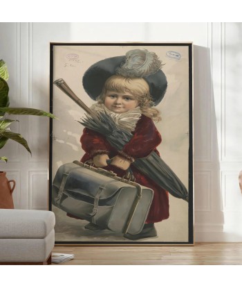 Kid Vintage Travel Poster Print pas cher