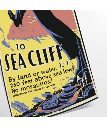 Sea Cliff Vintage Travel Poster Wall Art vente chaude votre 