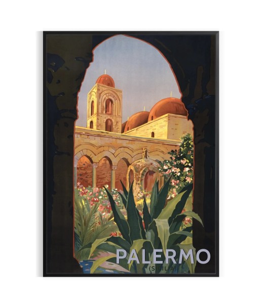 Palermo Italy Vintage Travel Print soldes