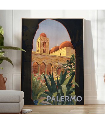 Palermo Italy Vintage Travel Print soldes