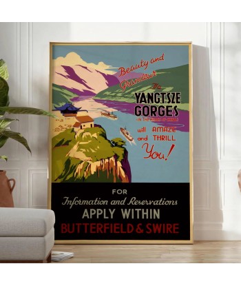 Yangtze China Vintage Travel Poster le concept de la Pate a emporter 