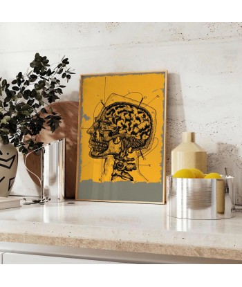 Human Head Vintage Art Print 2 est présent 