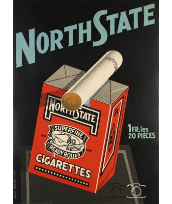 PUB CIGARETTE NORTH STATE Rmuz-POSTER/REPRODUCTION  d1 AFFICHE VINTAGE de la marque