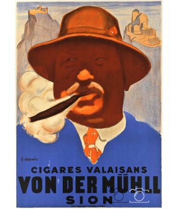 PUB CIGARE VON DER MÜHLL Rxjq-POSTER/REPRODUCTION  d1 AFFICHE VINTAGE Economisez 