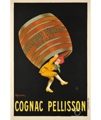 PUB COGNAC PELLISSON Rpsg-POSTER/REPRODUCTION  d1 AFFICHE VINTAGE rembourrage situé sous