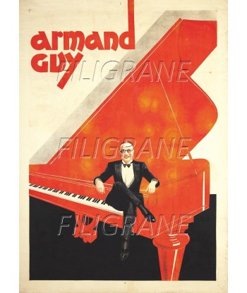 SPECTACLE Armand GUY PIANO Royf-POSTER/REPRODUCTION d1 AFFICHE VINTAGE Le MVP de beaucoup