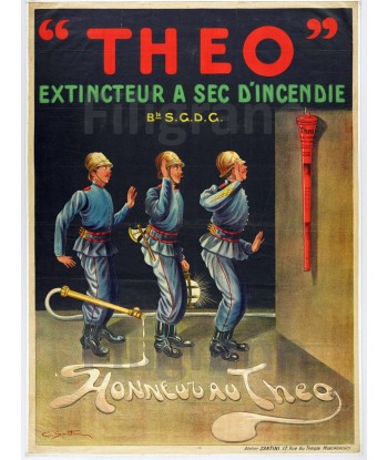 PUB EXTINCTEUR THEO Rtxi-POSTER/REPRODUCTION  d1 AFFICHE VINTAGE pas cher chine