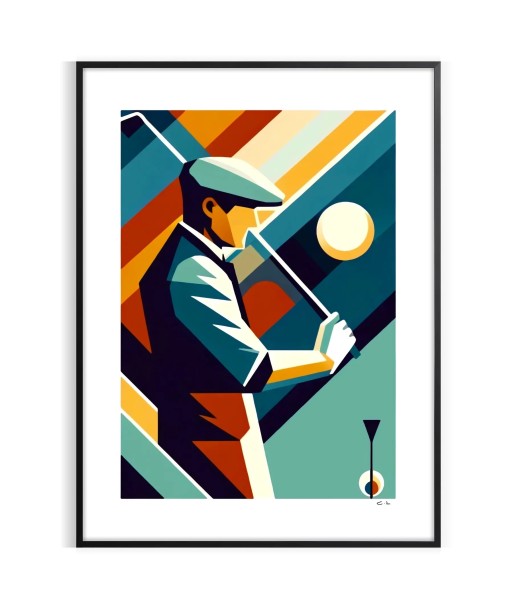 Golf Art Deco Poster ou a consommer sur place