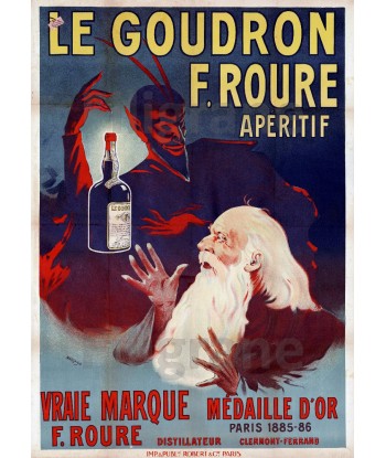 PUB LE GOUDRON ApéRITIF Rpoq-POSTER/REPRODUCTION  d1 AFFICHE VINTAGE Amélioration de cerveau avec