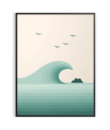 Wave Ocean Calm Blue Poster outlet