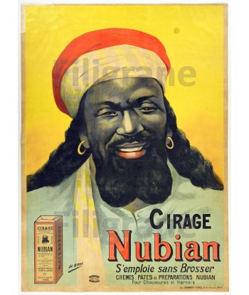 PUBLICITé CIRAGE NUBIAN Rqbr-POSTER/REPRODUCTION  d1 AFFICHE VINTAGE en linge