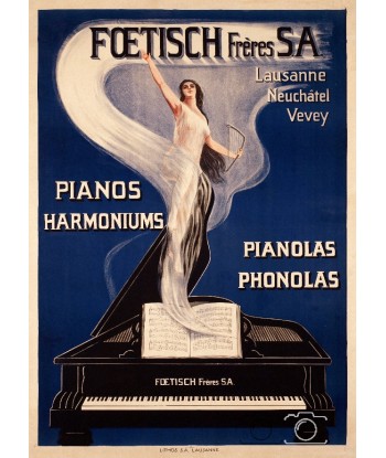 PUB PIANO FOESTISCH Rhjn-POSTER/REPRODUCTION  d1 AFFICHE VINTAGE votre