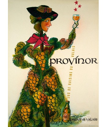 PUB PROVINOR VALAIS SUISSE Rbga-POSTER/REPRODUCTION  d1 AFFICHE VINTAGE livraison et retour toujours gratuits