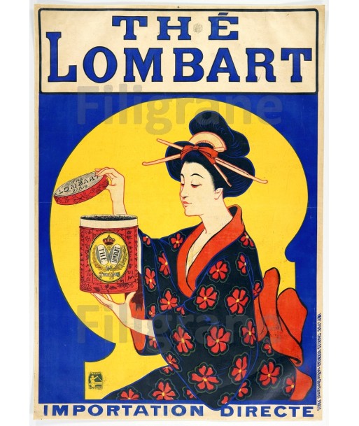 PUB Thé LOMBART Rbzi-POSTER/REPRODUCTION  d1 AFFICHE VINTAGE shop