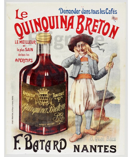 QUINQUINA BRETON BATARD Romv-POSTER/REPRODUCTION  d1 AFFICHE VINTAGE Dans la société mordern