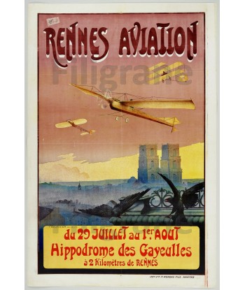 RENNES AVIATION Rwfo-POSTER/REPRODUCTION  d1 AFFICHE VINTAGE Les êtres humains sont 