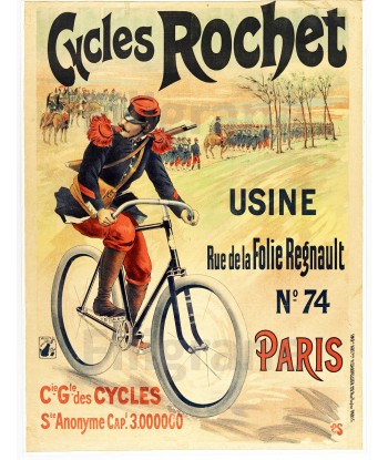 ROCHET VéLO/CYCLES Rojo-POSTER/REPRODUCTION  d1 AFFICHE VINTAGE la colonne vertébrale