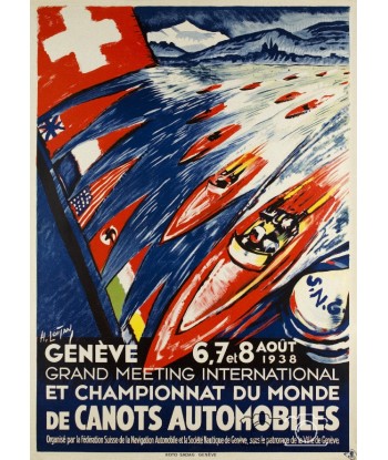 SPORT CANOTS GENèVE 1938 Rama-POSTER/REPRODUCTION  d1 AFFICHE VINTAGE français