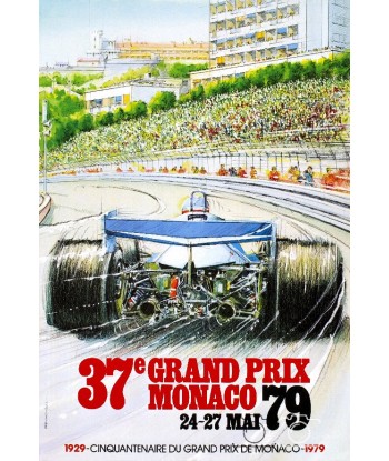 SPORT PRIX MONACO 79 Rwja-POSTER/REPRODUCTION  d1 AFFICHE VINTAGE d'Europe débarque