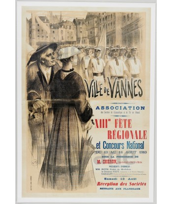 VANNES FêTE 1910 Rmkz-POSTER/REPRODUCTION  d1 AFFICHE VINTAGE Venez acheter