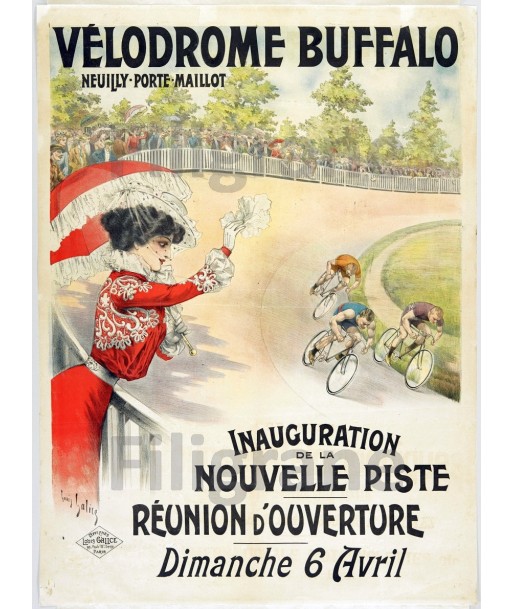 VéLODROME BUFFALO NEUILLY Rpdq-POSTER/REPRODUCTION  d1 AFFICHE VINTAGE de technologie