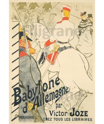 SPECTACLE BABYLONE D'ALLEMAGNE Rad-POSTER/REPRODUCTION d1 AFFICHE VINTAGE le concept de la Pate a emporter 