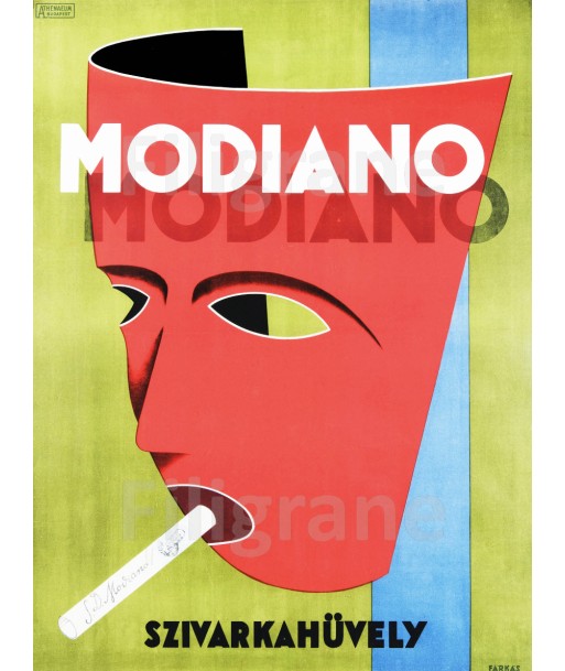 PUB MODIANO CIGARETTES Rnvi-POSTER/REPRODUCTION d1 AFFICHE VINTAGE de technologie