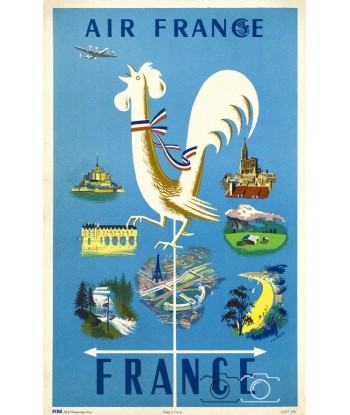 AIRLINES FRANCE Rshe-POSTER/REPRODUCTION d1 AFFICHE VINTAGE meilleur choix