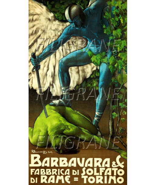 PUB BARBAVARA SOLFATO di RAME Rwma-POSTER/REPRODUCTION d1 AFFICHE VINTAGE acheter en ligne