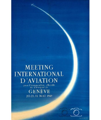 AVIATION MEETING GENèVE 1949 Rlgq-POSTER/REPRODUCTION d1 AFFICHE VINTAGE acheter en ligne