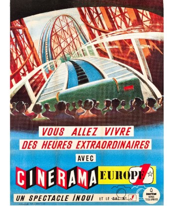 CINEMA CINERAMA EUROPE 1 Rdgi-POSTER/REPRODUCTION d1 AFFICHE VINTAGE pas cher 