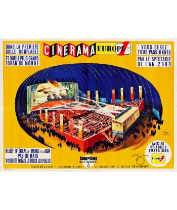 CINEMA CINERAMA EUROPE 1 Ryyd-POSTER/REPRODUCTION d1 AFFICHE VINTAGE paiement sécurisé