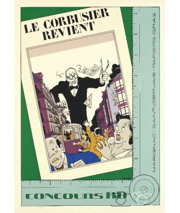 EXPO LE CORBUSIER Rhdy-POSTER/REPRODUCTION d1 AFFICHE VINTAGE plus qu'un jeu 