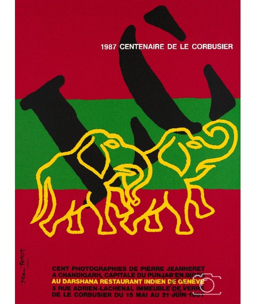 EXPO LE CORBUSIER Rswv-POSTER/REPRODUCTION d1 AFFICHE VINTAGE la livraison gratuite