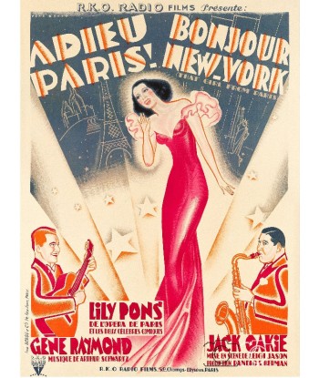 FILM ADIEU PARIS BONJOUR NEW-YORK Rsqp-REPRODUCTION d1 AFFICHE CINéMA le des métaux précieux