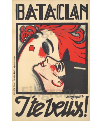 SPECTACLE BATACLAN J'TE VEUX ! Rwhl-POSTER/REPRODUCTION d1 AFFICHE VINTAGE En savoir plus