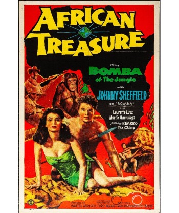 FILM AFRICAN TREASURE Robk-POSTER/REPRODUCTION d1 AFFICHE CINéMA hantent personnes