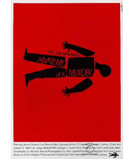 FILM ANATOMY of a MURDER Rzho-POSTER/REPRODUCTION d1 AFFICHE CINéMA destockage