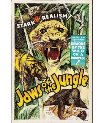 FILM JAWS of the JUNGLE Rjzj-POSTER/REPRODUCTION d1 AFFICHE CINéMA français