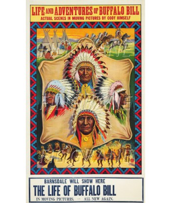 CIRQUE BUFFALO BILL INDIENS Rlex-POSTER/REPRODUCTION d1 AFFICHE VINTAGE 2 - 3 jours ouvrés.