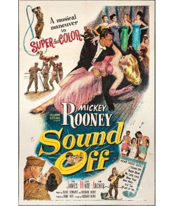 FILM SOUND OFF Rznt-POSTER/REPRODUCTION d1 AFFICHE CINéMA d'Europe débarque