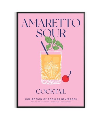 Amaretto Sour Cocktail Wall Print les ligaments