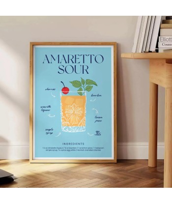 Amaretto Sour Cocktail Poster sur le site 