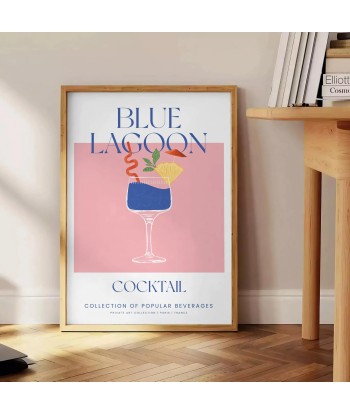 Blue Lagoon Cocktail Wall Art Venez acheter